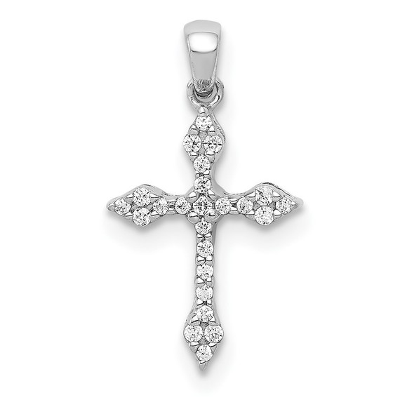 14k White Gold 1/15ct. Diamond Cross Pendant,All Products : American Fashion Style Bags On Sale